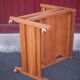 Wheeled service, wooden furniture