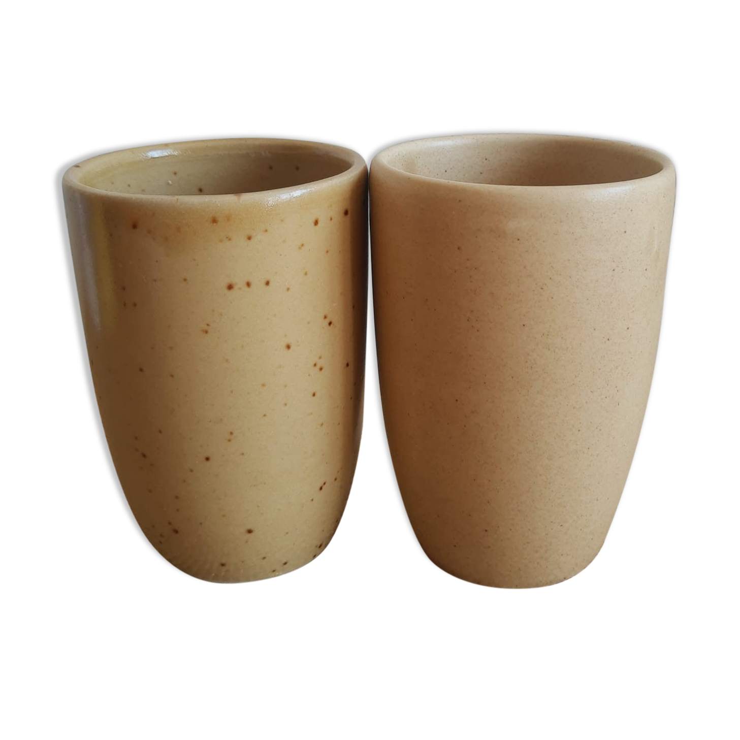Set of 2 timpani, sandstone glasses