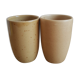 Lot de 2 timbales, verres en grès