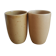 Lot de 2 timbales, verres en grès