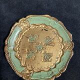 Five florentine gilded wooden coasters