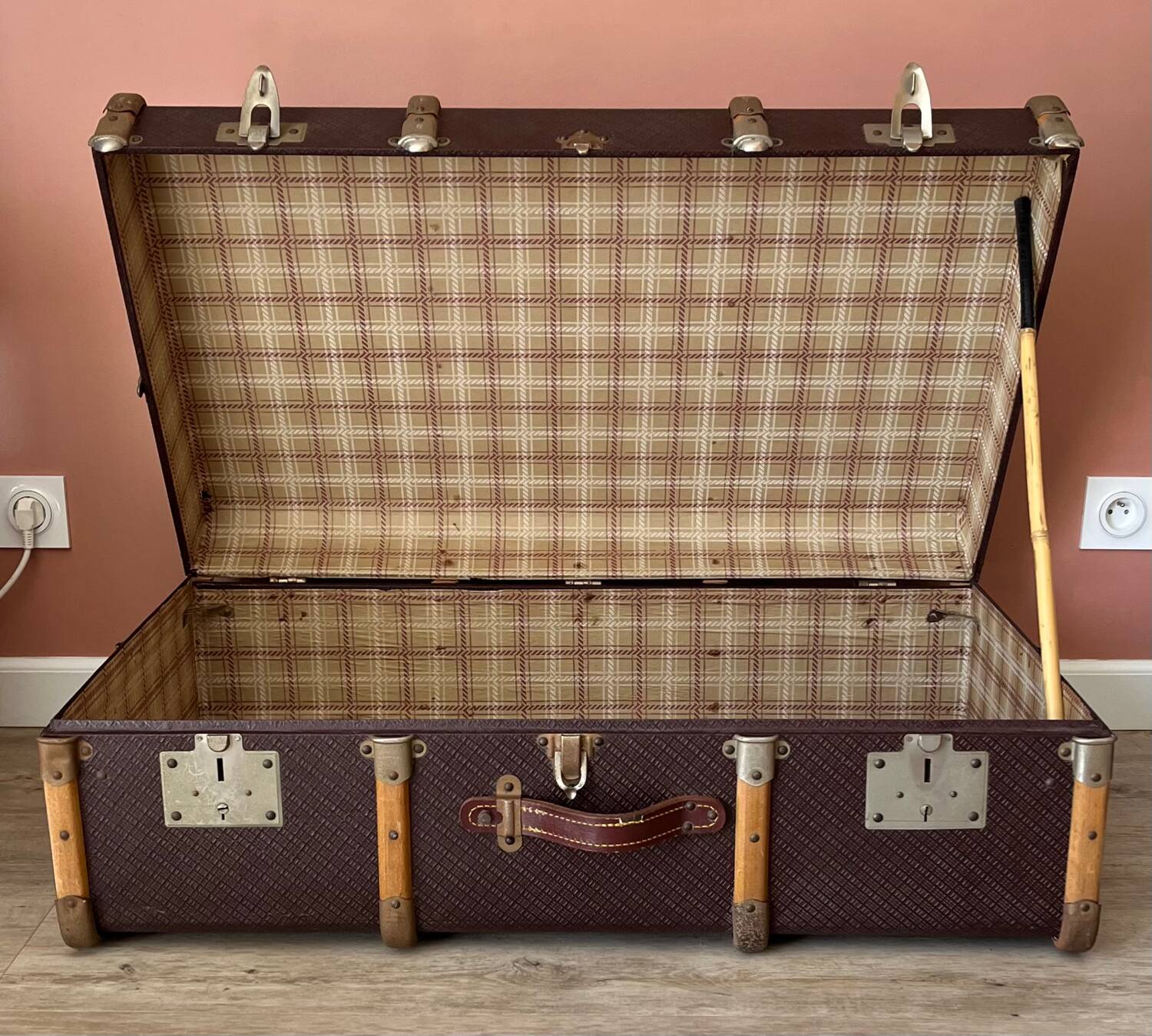 Old travel trunk