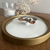 Butterfly frame naturalized curved glass