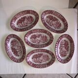 Set of 6 Memory Lane British Anchor dishes