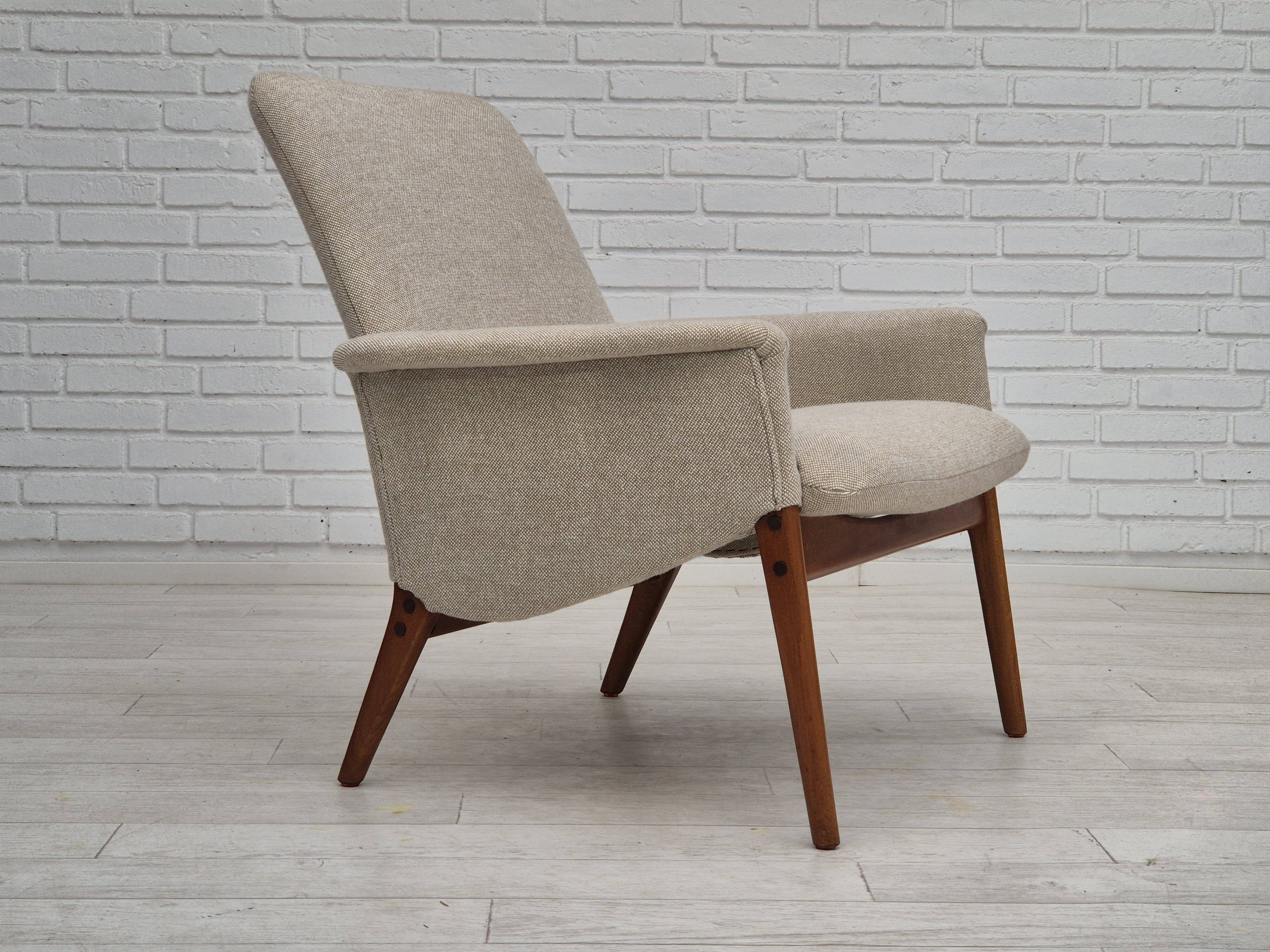 1960s, Danish design by Alf Svensson for Fritz Hansen, reupholstered easy chair model 4331.