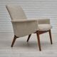 Années 1960, design danois par Alf Svensson pour Fritz Hansen, fauteuil retapissé modèle 4331