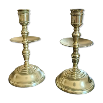 Golden bronze candlesticks