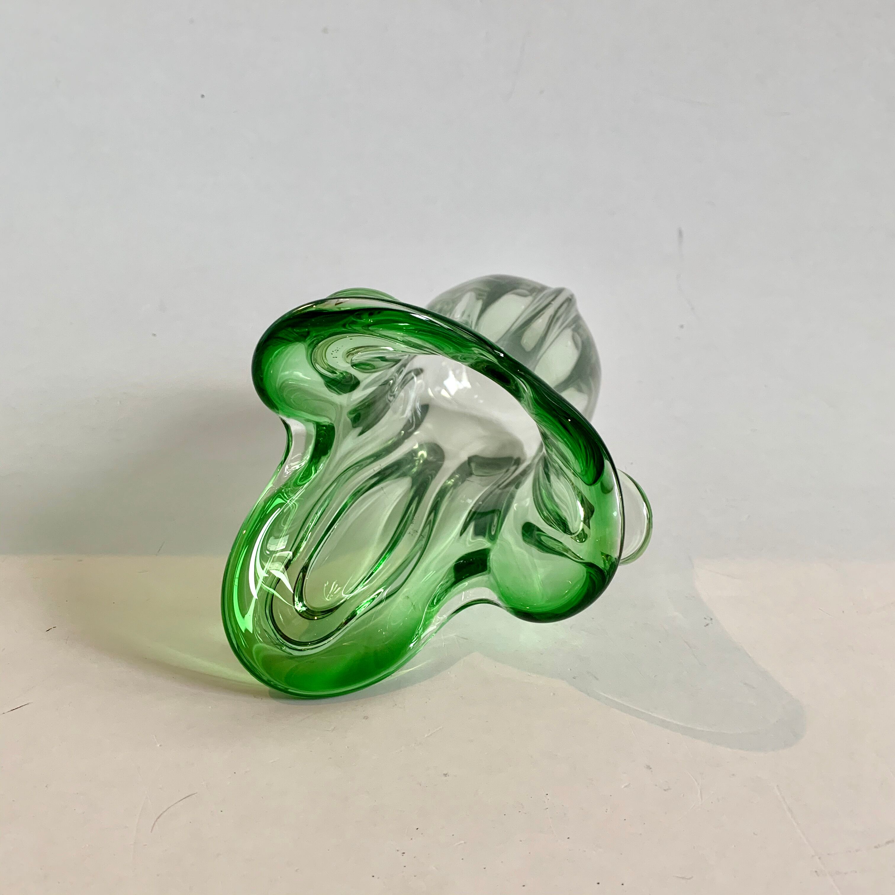 Mid-Century Green Glass Vase, 1960s