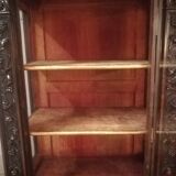 Pair of 19th century dark walnut display cases