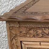 Carved solid Padouk chest of drawers 1950