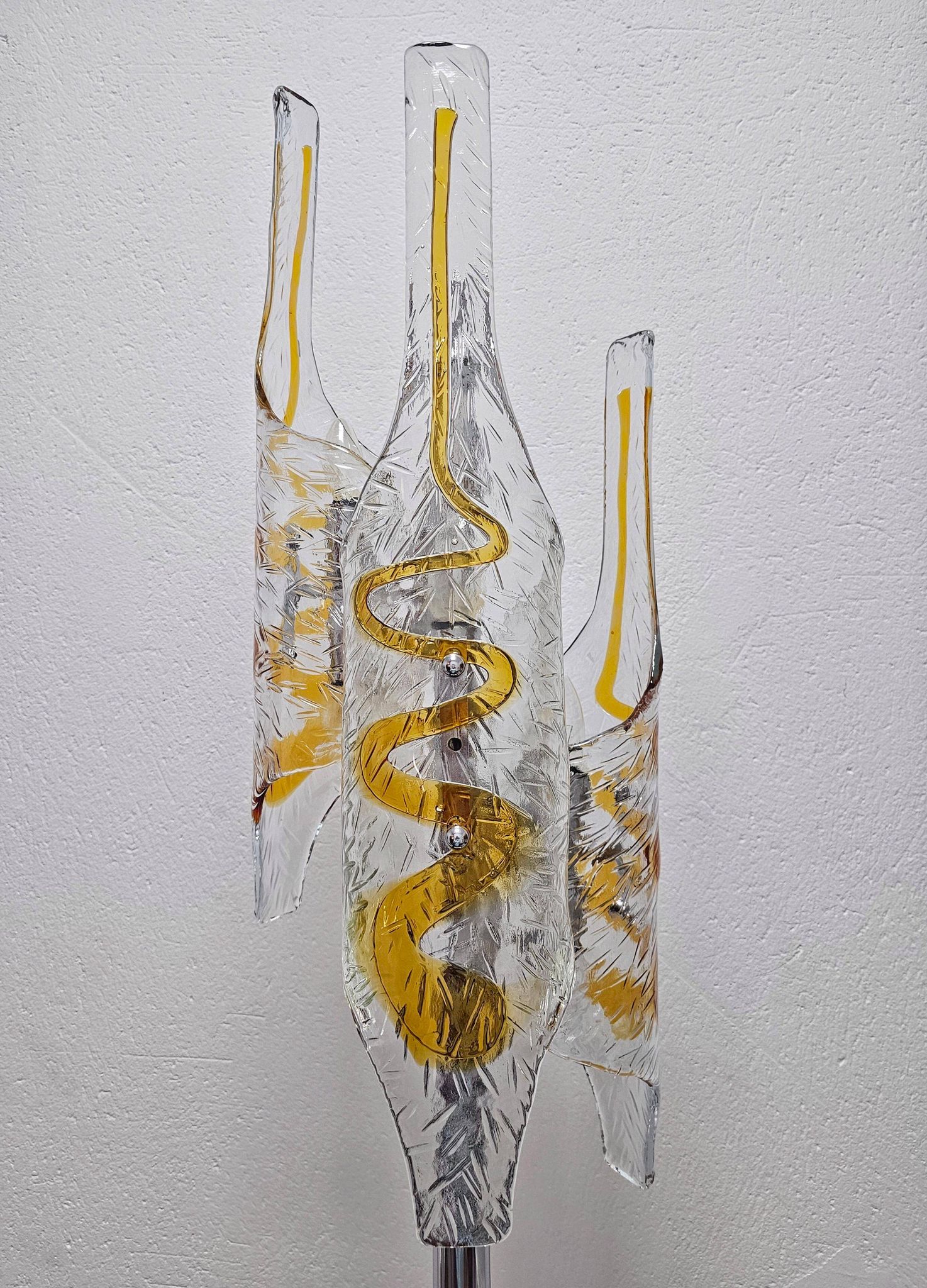 Mazzega floor lamp by Toni Zuccheri in Murano glass 1970s