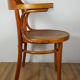Old curved wooden armchair, 1930/1950. 78x58x48 cm.