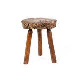 Brutalist rustic stool