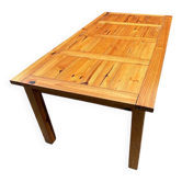 Table à manger en pin massif rustique style ferme