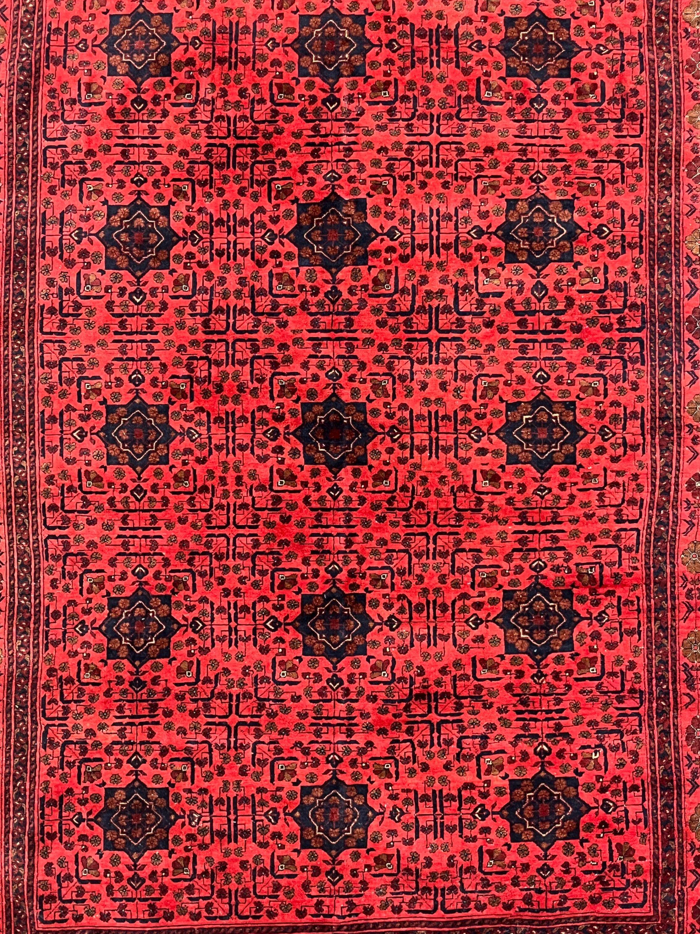 Afghan Khal Mohammadi Rug 300x195 cm, Vintage Turkoman Ersari Rug
