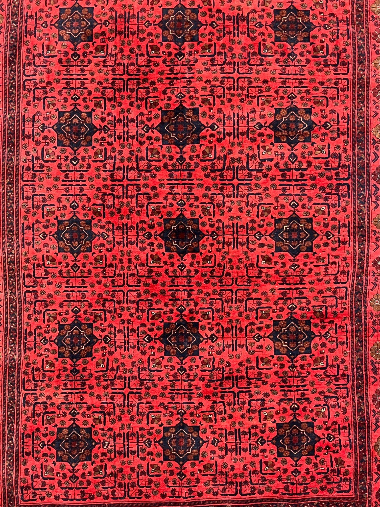 Afghan Khal Mohammadi Rug 300x195 cm, Vintage Turkoman Ersari Rug