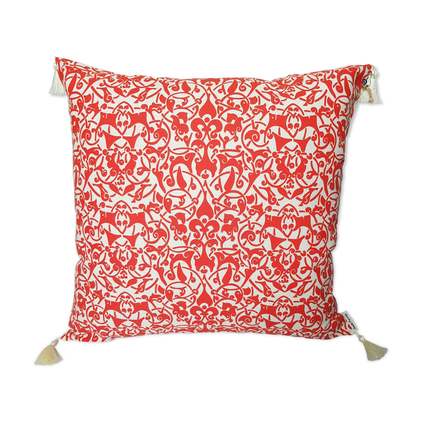 White Etnik cushion cover - 50 x 50