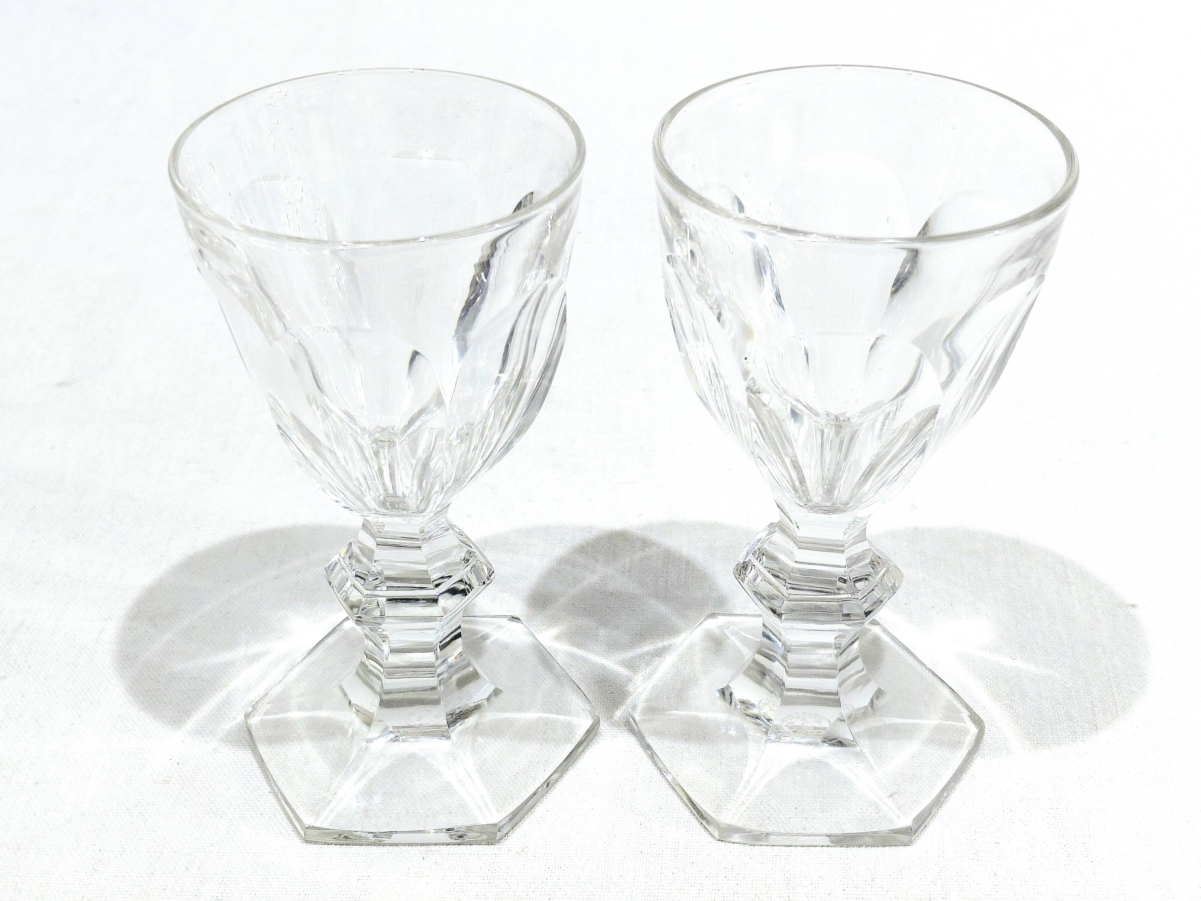 Baccarat - 2 White Wine Glasses - Harcourt Model