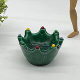 Dish, tray, aperitif server, ceramic, vintage, green, picks,