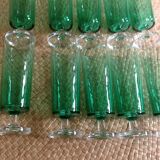 Series of 11 champagne flutes