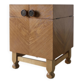 Mid-century oak bar cabinet side table, 1960s