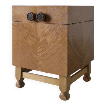 Table d'appoint de bar en chêne style années 60