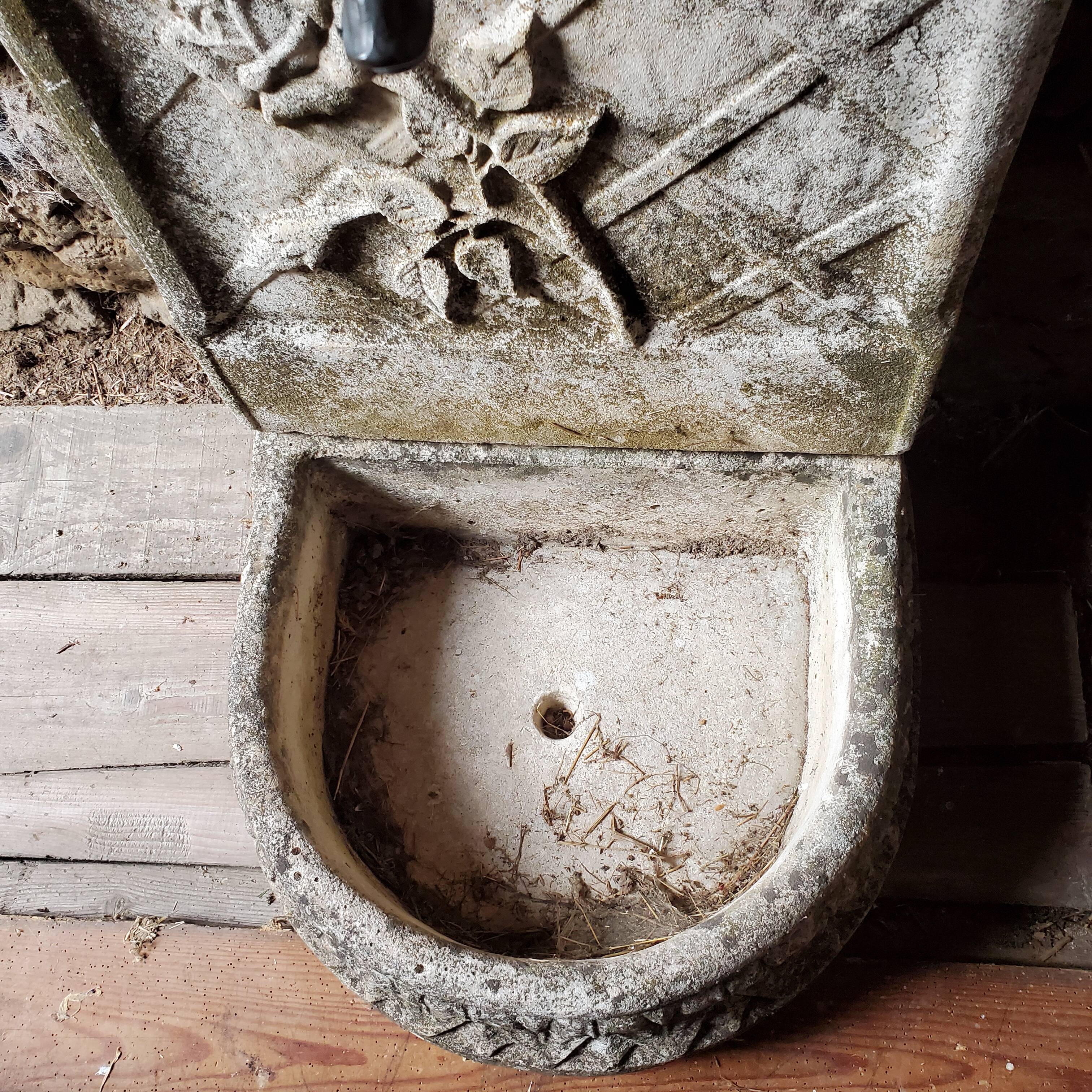 Reconstituted stone fountain