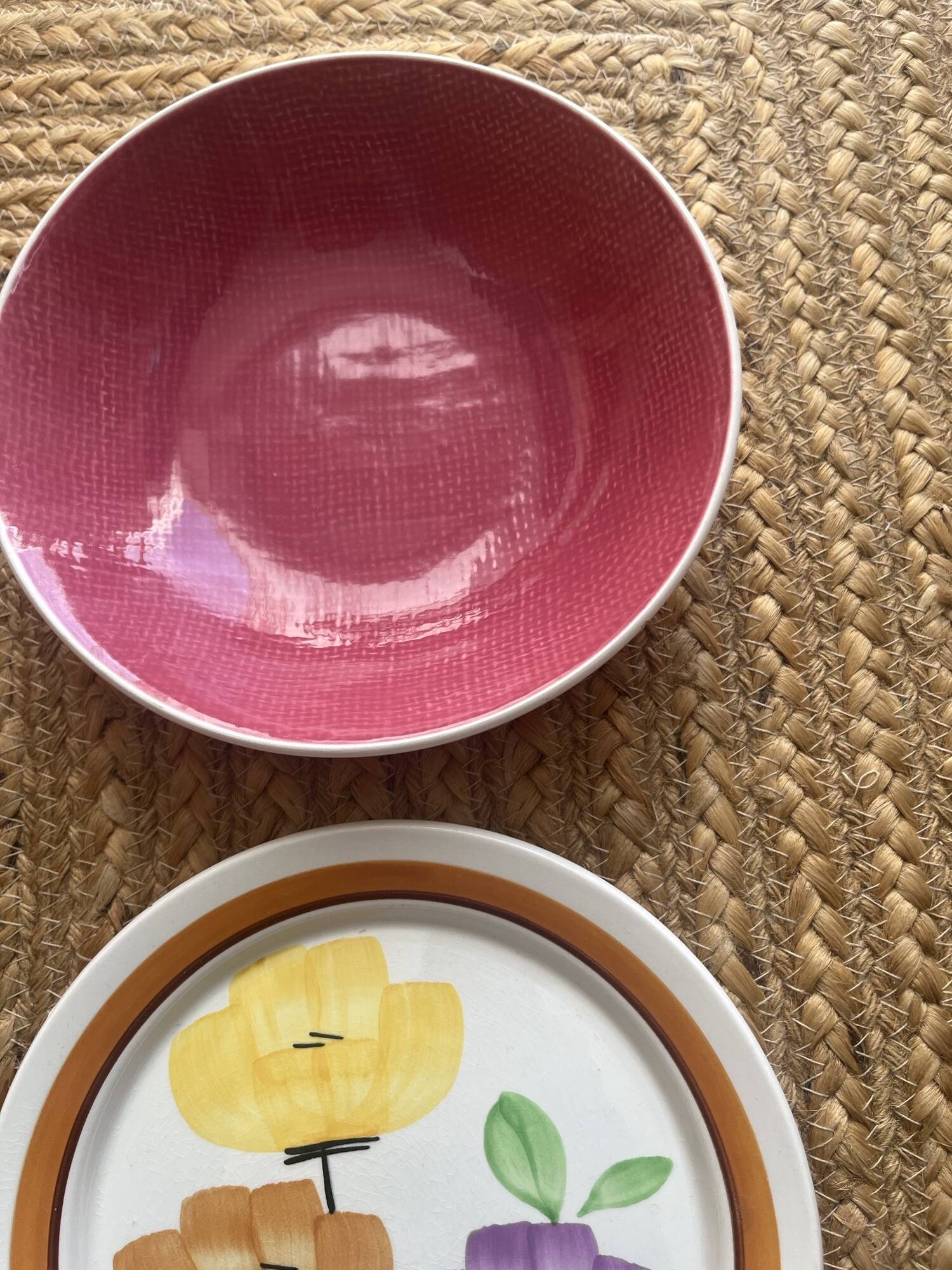 Set of 4 Vintage Salins and Sarreguemines plates