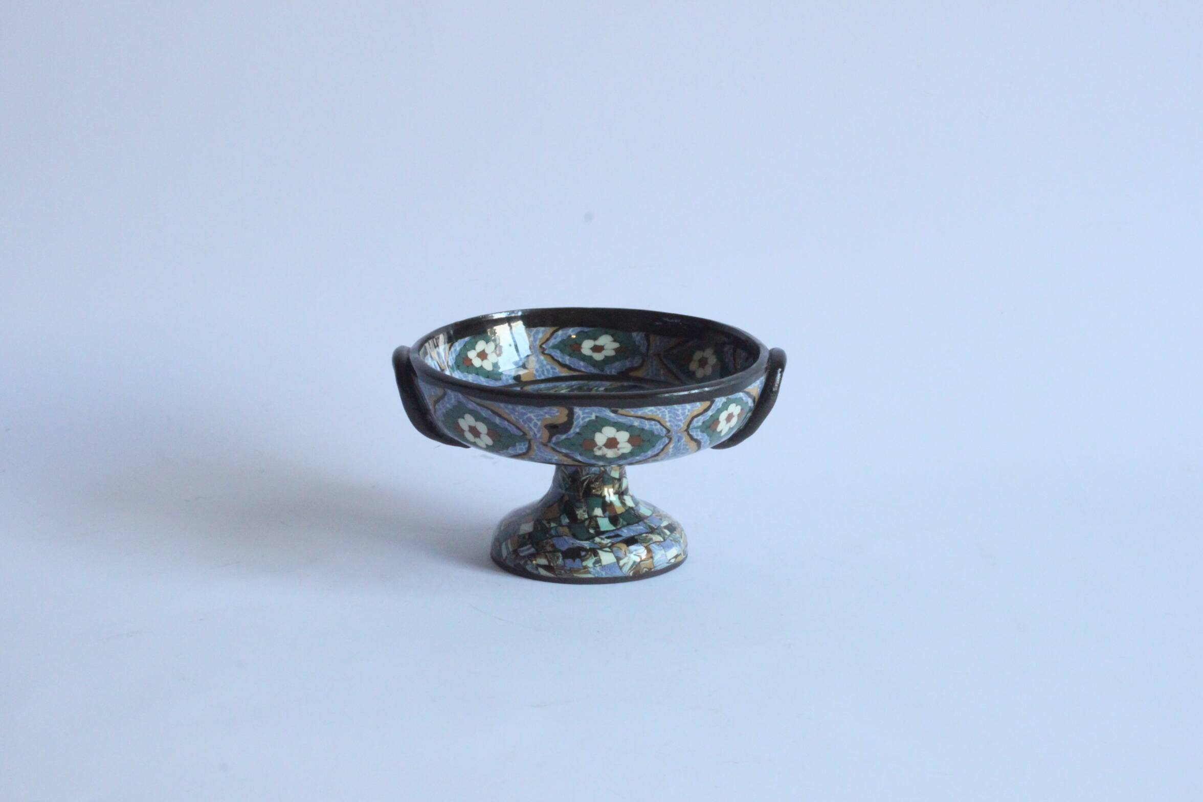 Taza en mosaïque Art déco par Jean Gerbino, 1930