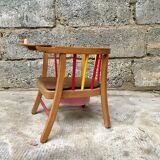Chair fauteuil enfant vintage in bois by Baumann 1950