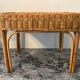 Ottoman vintage in rattan and woven wicker