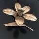 70s brass flower candlestick