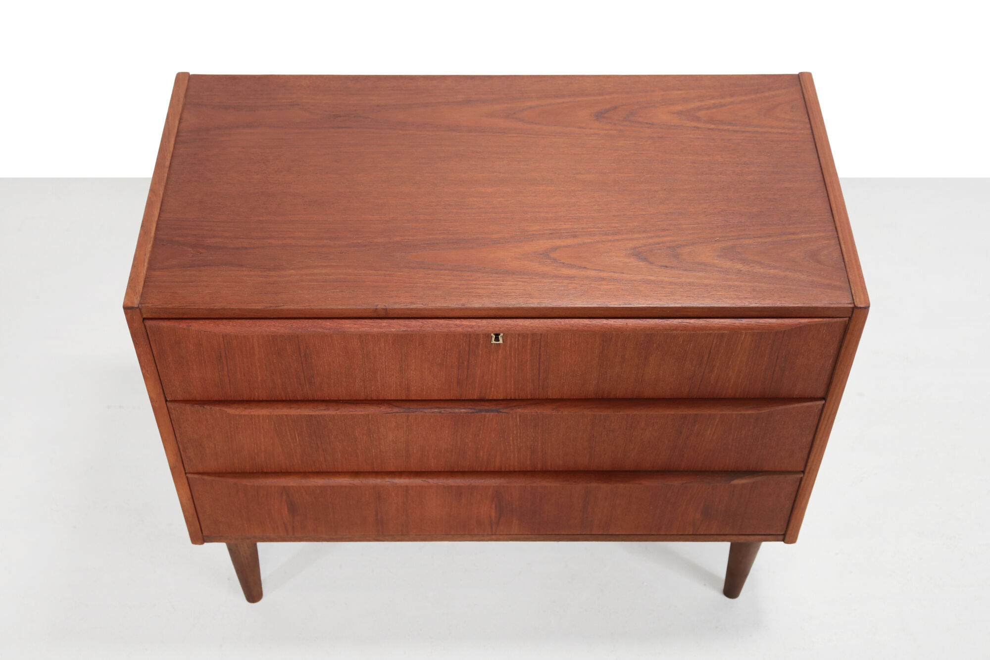 Vintage Danish teak wooden chest of drawers
