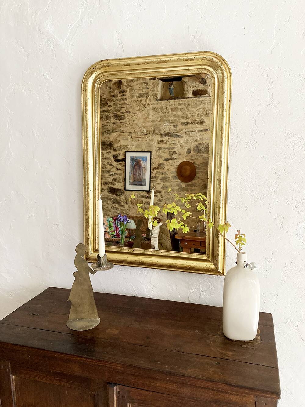 Louis-Philippe style gilded mirror