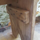 Raw light wood bench