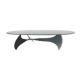 Propeller oval coffee table by Knut Hesterberg 1964