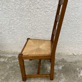 Set of 6 solid oak chairs