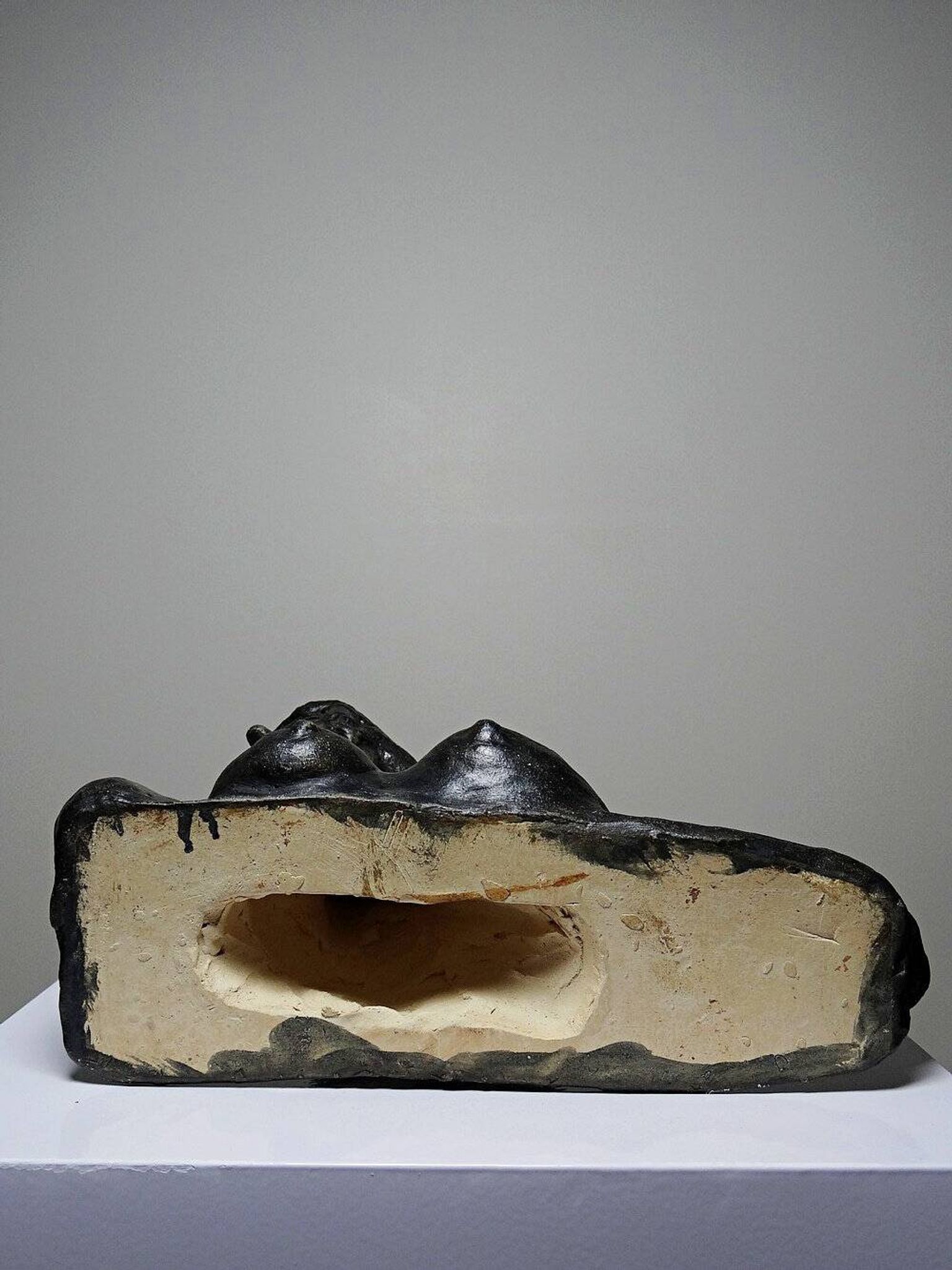 20th-century ceramic bust of a woman, an unidentified piece of art.