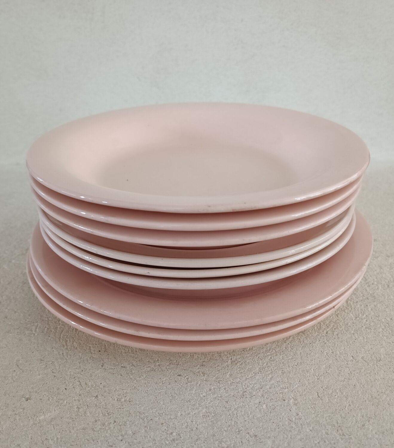 Set of 9 iron earth plates