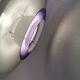 Lampe suspendue années 1970-80 du danois ES Horn, en belle laque blanche avec contraste violet/rouge