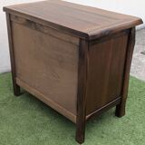 Vintage Brutalist Solid Elm Chest of Drawers