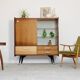 East German sideboard/glass cabinet from the 1960s