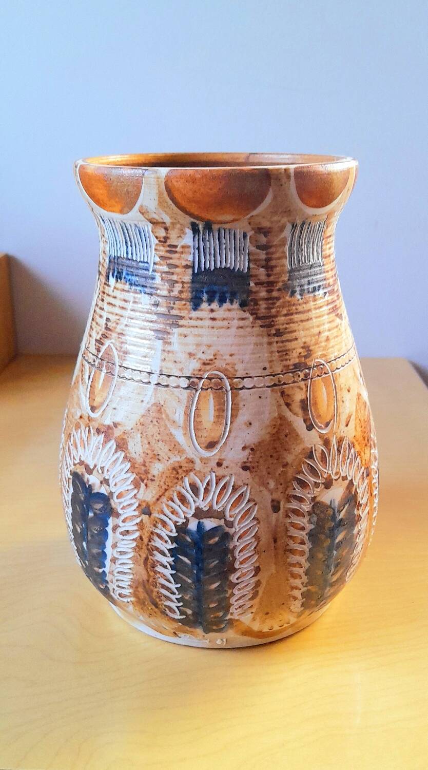 Vase en grès sel J.C Courjault Keraluc 60s