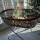 Rattan baby bassinet + stand