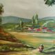Oil on canvas "ballad in the Breton countryside"