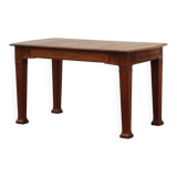 Oak Art Deco dining table with carved frieze, France 1920s