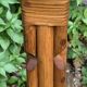 Vintage 1970s rattan parrot coat rack