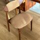 Chaise scandinave vintage en bouclette terracotta « Else »