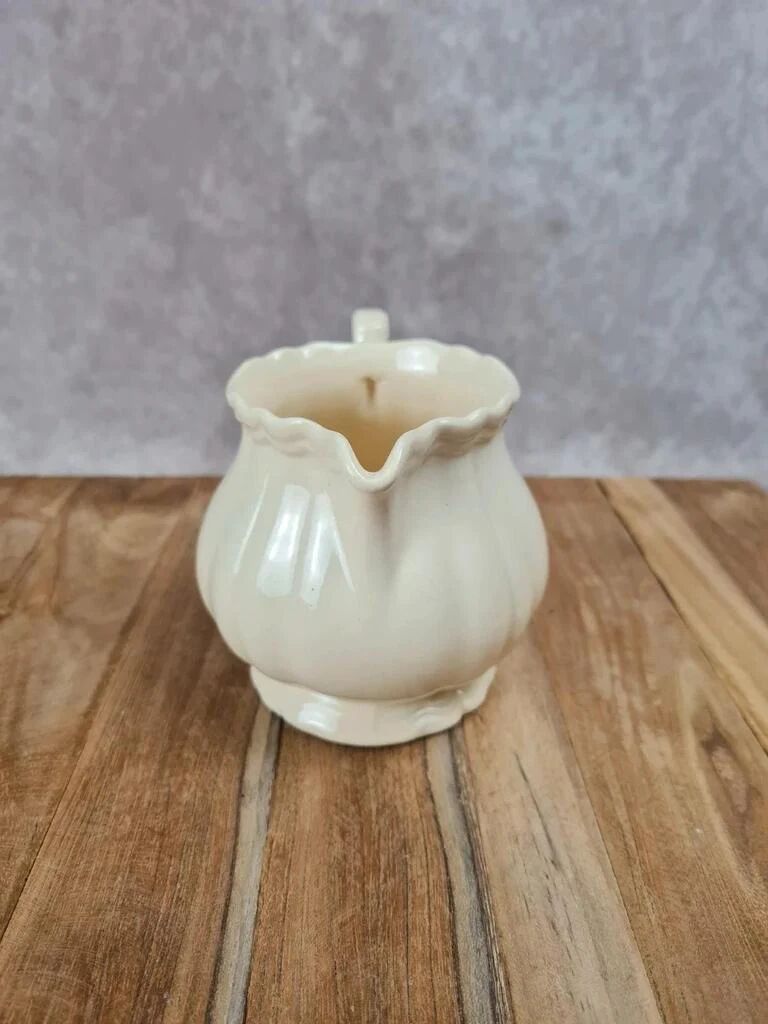 Antique milk jug Sarreguemines – Cream earthenware