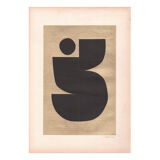 Collage on Antique Papers C440 signed Eawy